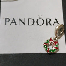 Load image into Gallery viewer, Pandora Sterling Silver Holiday Wreath Christmas Charm 796362enmx
