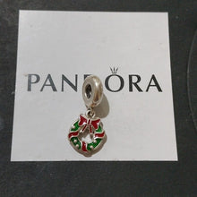 Load image into Gallery viewer, Pandora Sterling Silver Holiday Wreath Christmas Charm 796362enmx