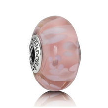 Load image into Gallery viewer, Pandora Retired Large Murano Glass Pink Blossoms Bead - 790753