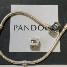 Load image into Gallery viewer, Pandora Sterling Silver 7.0" Starter Bracelet & I Love You Charm 790200 …