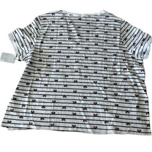 Load image into Gallery viewer, Disney Minnie Mouse Striped Icon V Neck Shirt Top, 4XL