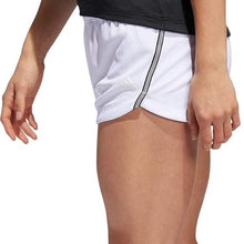Load image into Gallery viewer, adidas Women's 3-Stripes Knit Shorts (White, Large)