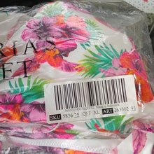 Load image into Gallery viewer, PINK Victoria's Secret White One-piece Ruched front swim suit, Vivid Flowers, XL