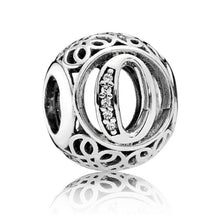 Load image into Gallery viewer, Pandora Sterling Silver Vintage Letter O Charm with Clear Zirconia - 791859cz