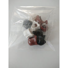 Load image into Gallery viewer, LEGO Reddish Brown, Black & White Hoods for Minifigure Star Wars Jedi, Set of 9