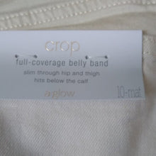 Load image into Gallery viewer, Maternity a:glow Cuffed Crop Jeans, Bone White, Size 10