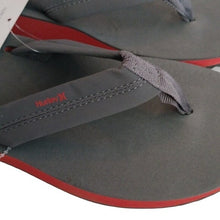 Load image into Gallery viewer, Hurley Men's Nike Lunarlon Lunar Flip Flop Sandals, Dark Grey/Firewood Orange, size 7