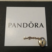 Load image into Gallery viewer, Pandora Heart Lock + Key 790971 Sterling Silver 925 ALE