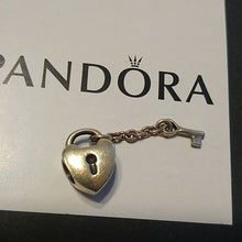 Load image into Gallery viewer, Pandora Heart Lock + Key 790971 Sterling Silver 925 ALE