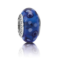 Load image into Gallery viewer, Pandora Murano Blue Bubbles Charm 790695 Sterling Silver 925 ALE