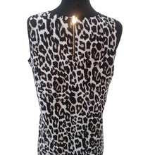 Load image into Gallery viewer, Calvin Klein Animal Print Sleeveless Keyhole Blouse, Medium