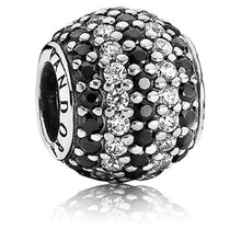 Load image into Gallery viewer, Pandora Sterling Silver Nautical Pave Lights Bead w/ Black Zirconia - 791172NCK