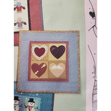 Load image into Gallery viewer, No-Sew Applique Wall Quilt Pattern Winter Snowmen Hearts Warm Woolies Vtg New