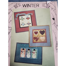 Load image into Gallery viewer, No-Sew Applique Wall Quilt Pattern Winter Snowmen Hearts Warm Woolies Vtg New