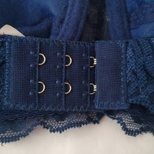 Load image into Gallery viewer, GYCL Ultrathin Underwire Push Up 3/4 Lace Bra, Navy Blue, size Large 38B