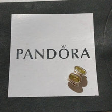Load image into Gallery viewer, Pandora Retired Sterling Silver with Lime Zirconia Oval Lights Bead - 790311CZL