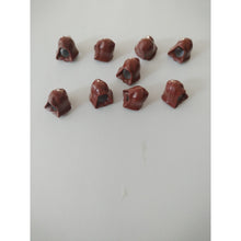 Load image into Gallery viewer, LEGO Reddish Brown Minifigure, Headgear Hood Star Wars Jedi, Set of 9