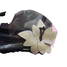 Load image into Gallery viewer, AXCESS Aries Sandals, Black with Ivory flowers, Size 8.5 M