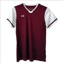 Load image into Gallery viewer, Women's Under Armour T-shirt Maroon Heatgear, Size Medium