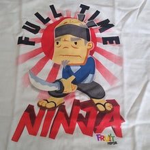 Load image into Gallery viewer, Kids Fruit Ninja Video Game T-shirt, White, Large 10/12
