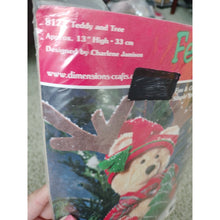 Load image into Gallery viewer, Dimensions Feltworks Kit #8127 Teddy & Tree Stitch & Glue Christmas Bear