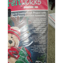 Load image into Gallery viewer, Dimensions Feltworks Kit #8127 Teddy & Tree Stitch & Glue Christmas Bear