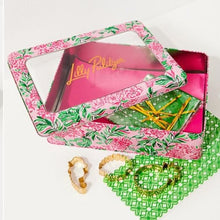 Load image into Gallery viewer, Lilly Pulitzer Cookie Cutters Set of 3 & Exchange Kit in Metal Tin Hostess Gift