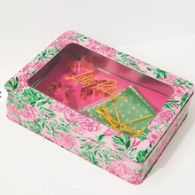 Load image into Gallery viewer, Lilly Pulitzer Cookie Cutters Set of 3 & Exchange Kit in Metal Tin Hostess Gift