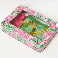 Load image into Gallery viewer, Lilly Pulitzer Cookie Cutters Set of 3 & Exchange Kit in Metal Tin Hostess Gift