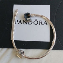 Load image into Gallery viewer, Pandora Sterling Silver Starter Snakechain Bracelet w/Daisy Flower Bead - 790187