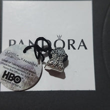 Load image into Gallery viewer, Pandora Sterling Silver GoT HBO Iron Throne Charm w/Green Crystal - 792965c01
