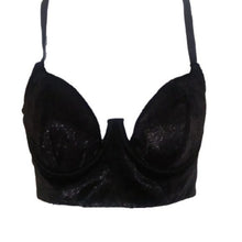Load image into Gallery viewer, Victoria's Secret Sexy Velvet Black Shimmer Bra, 32D
