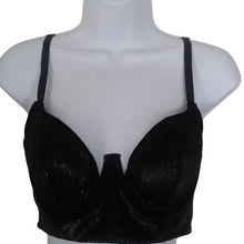 Load image into Gallery viewer, Victoria's Secret Sexy Velvet Black Shimmer Bra, 32D