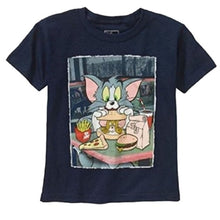 Load image into Gallery viewer, Tom + Jerry SNACKS Sunday morning Cartoons, Navy, XS 4/5