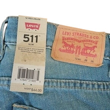 Load image into Gallery viewer, Levi's Big Boys 511 Slim Stretch Denim Blue Jeans, Dallas, size 12 Regular 26x26