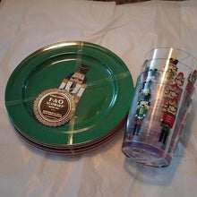 Load image into Gallery viewer, FAO Schwartz Nutcracker, set of 4 Cups + 4 Dessert Plates in Melamine