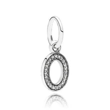 Load image into Gallery viewer, Pandora Sterling Silver Alphabet Letter O or Number Zero Dangle 791327cz