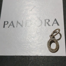 Load image into Gallery viewer, Pandora Sterling Silver Alphabet Letter O or Number Zero Dangle 791327cz
