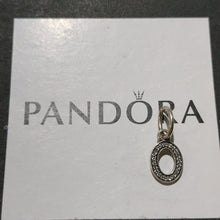 Load image into Gallery viewer, Pandora Sterling Silver Alphabet Letter O or Number Zero Dangle 791327cz