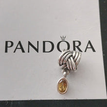 Load image into Gallery viewer, Pandora Retired Sterling Silver Tied Together Dangle with Bear Quartz - 790476BQ