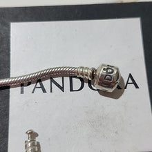 Load image into Gallery viewer, Pandora 7.0" Snake Chain Bracelet & Spot the Bulldog Charm 790258