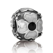 Load image into Gallery viewer, Pandora Retired Sterling Silver Daisy Flower with White Enamel Bead - 790433EW