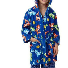 Load image into Gallery viewer, Saint Eve Boys' Blue with Sharks Beach Swim Cover Up, XS (3/4)