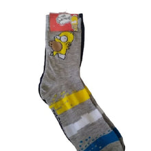 Load image into Gallery viewer, Men's Simpsons Socks, 3 pair: Homer, Bart, Flanders. sized 6-12