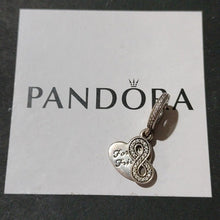 Load image into Gallery viewer, Pandora Ster Silver Forever Friends Dangle Charm w/ Infinity Symbol 791948cz