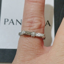 Load image into Gallery viewer, Pandora Sterling Silver Sparkling Bow Ring with Clear Zirconia 190906cz-52
