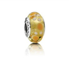 Load image into Gallery viewer, Pandora Murano Glass Bead Yellow Bubbles 790687 ALE 925