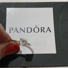 Load image into Gallery viewer, Pandora Sterling Silver Sparkling Solitaire Ring w/ Clear Zirconia - 190052C01