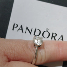 Load image into Gallery viewer, Pandora Sterling Silver Sparkling Solitaire Ring w/ Clear Zirconia - 190052C01