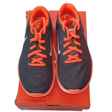 Load image into Gallery viewer, Nike Flex Running Athletic Shoes, 4Y, Dark Grey/White/Total Orange